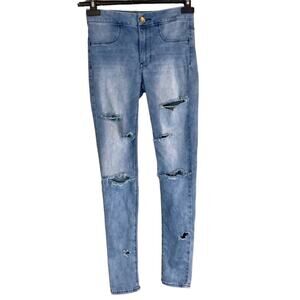 American Eagle Jegging Skinny Jeans Extreme Legging Light Blue SZ 2